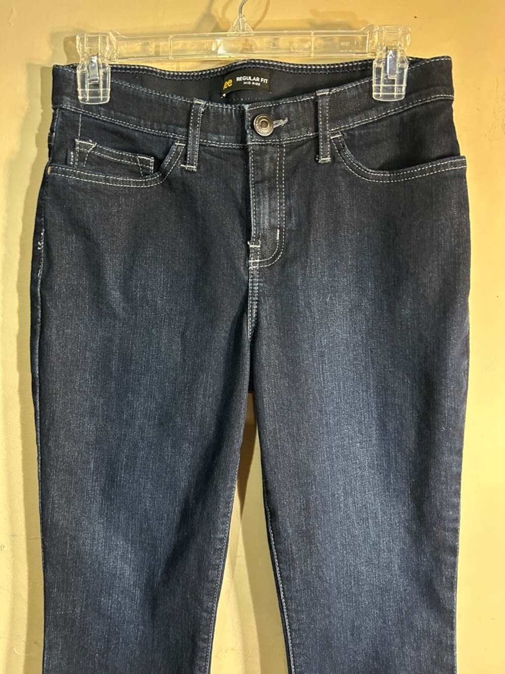 Lee Regular Fit Dark Indigo Mid Rise Jeans Size 6 Women’s